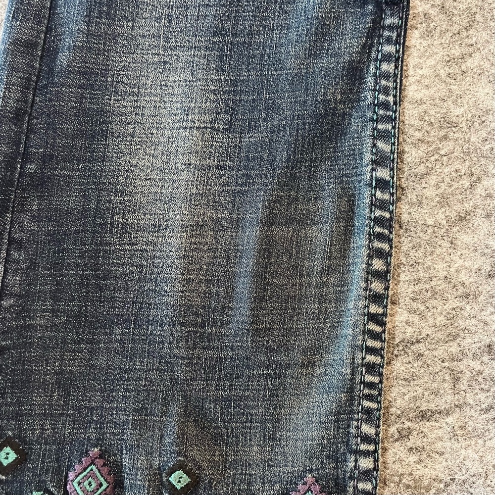 Cowgirl Tuff Co Embroidered Bootcut Jeans Size 24x35 Stretch Western Cowgirl Y2K - Picture 16 of 16